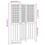 Biombo separador de 3 paneles madera maciza Paulownia blanco de , Divisores de ambientes - Ref: Foro24-358717, Precio: 90,75 ...