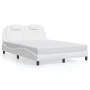 Bed frame with LED lights in white synthetic leather 140x190 cm by , Beds and slatted bases - Ref: Foro24-3214016, Price: 237...