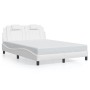 Estructura cama con luces LED cuero sintético blanco 140x190 cm de , Camas y somieres - Ref: Foro24-3214016, Precio: 232,95 €...