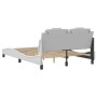 Estructura cama con luces LED cuero sintético blanco 140x190 cm de , Camas y somieres - Ref: Foro24-3214016, Precio: 232,95 €...