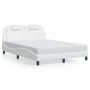 Estructura cama con luces LED cuero sintético blanco 140x200 cm de , Camas y somieres - Ref: Foro24-3214023, Precio: 232,78 €...