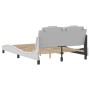 Estructura cama con luces LED cuero sintético blanco 140x200 cm de , Camas y somieres - Ref: Foro24-3214023, Precio: 232,78 €...