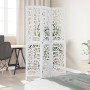 Biombo separador de 3 paneles madera maciza Paulownia blanco de , Divisores de ambientes - Ref: Foro24-358734, Precio: 86,96 ...