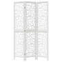 Biombo separador de 3 paneles madera maciza Paulownia blanco de , Divisores de ambientes - Ref: Foro24-358734, Precio: 86,96 ...