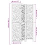 Biombo separador de 3 paneles madera maciza Paulownia blanco de , Divisores de ambientes - Ref: Foro24-358734, Precio: 86,96 ...
