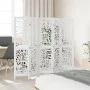 Biombo separador de 5 paneles madera maciza Paulownia blanco de , Divisores de ambientes - Ref: Foro24-358741, Precio: 128,42...