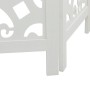 Biombo separador de 5 paneles madera maciza Paulownia blanco de , Divisores de ambientes - Ref: Foro24-358741, Precio: 130,86...