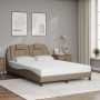 Cama con colchón cuero sintético capuchino 140x200 cm de , Camas y somieres - Ref: Foro24-3208800, Precio: 421,93 €, Descuent...