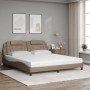 Cama con colchón cuero sintético capuchino 180x200 cm de , Camas y somieres - Ref: Foro24-3208814, Precio: 435,79 €, Descuent...