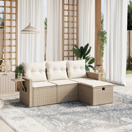 Juego de sofás jardín con cojines 4 pzas ratán sintético beige de , Conjuntos de jardín - Ref: Foro24-3263754, Precio: 278,83...