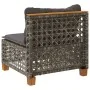 Sofá de jardín sin reposabrazos con cojines ratán PE gris by , Outdoor sofas - Ref: Foro24-365927, Price: 95,34 €, Discount: %
