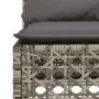 Sofá de jardín sin reposabrazos con cojines ratán PE gris by , Outdoor sofas - Ref: Foro24-365927, Price: 95,34 €, Discount: %