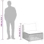 Sofá de jardín sin reposabrazos con cojines ratán PE gris by , Outdoor sofas - Ref: Foro24-365927, Price: 95,34 €, Discount: %