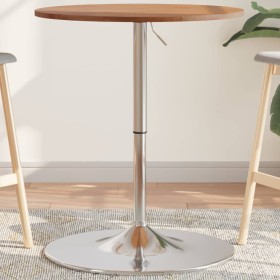 Mesa alta de madera maciza roble marrón claro Ø60x89,5 cm de , Mesas de cocina y de comedor - Ref: Foro24-3270627, Precio: 98...
