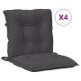 Cojines silla respaldo bajo 4 ud tela gris antracita melange de , Cojines para sillas y sofás - Ref: Foro24-4002377, Precio: ...