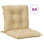 Cojines silla respaldo bajo 4 ud tela beige melange 100x50x7 cm de , Cojines para sillas y sofás - Ref: Foro24-4002389, Preci...