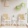 Cojines silla respaldo bajo 4 ud tela beige melange 100x50x7 cm de , Cojines para sillas y sofás - Ref: Foro24-4002389, Preci...