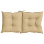Cojines silla respaldo bajo 4 ud tela beige melange 100x50x7 cm de , Cojines para sillas y sofás - Ref: Foro24-4002389, Preci...