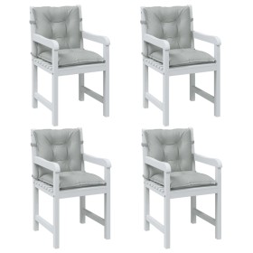 Cojines para silla respaldo bajo 4 ud tela gris claro melange de , Cojines para sillas y sofás - Ref: Foro24-4002380, Precio:...