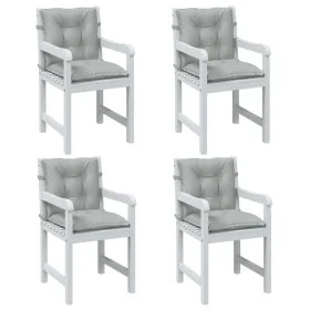 Cojines para silla respaldo bajo 4 ud tela gris claro melange de , Cojines para sillas y sofás - Ref: Foro24-4002380, Precio:...