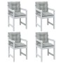 Cojines para silla respaldo bajo 4 ud tela gris claro melange de , Cojines para sillas y sofás - Ref: Foro24-4002380, Precio:...