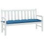 Cojín para banco de jardín tela azul melange 150x50x7 cm de , Cojines para sillas y sofás - Ref: Foro24-4002557, Precio: 32,0...