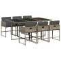 Set comedor jardín 7 pzas y cojines ratán sintético gris de , Conjuntos de jardín - Ref: Foro24-3278035, Precio: 403,61 €, De...
