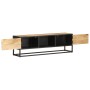 Mueble de TV puerta tallada madera de mango rugosa 130x30x40 cm de vidaXL, Muebles TV - Ref: Foro24-320943, Precio: 144,23 €,...