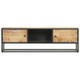 Mueble de TV puerta tallada madera de mango rugosa 130x30x40 cm de vidaXL, Muebles TV - Ref: Foro24-320943, Precio: 144,23 €,...