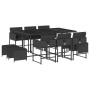 Set de comedor jardín 11 pzas con cojines ratán sintético negro de , Conjuntos de jardín - Ref: Foro24-3278094, Precio: 471,7...