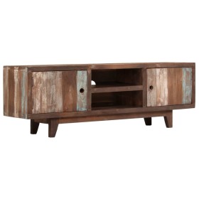 Mueble para TV de madera maciza de acacia vintage 118x30x40 cm en Muebles TV | Comprar online en Foru.es
