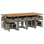 Set comedor de jardín con cojines 13 pzas ratán sintético gris de , Conjuntos de jardín - Ref: Foro24-3278113, Precio: 656,20...