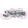Set comedor de jardín con cojines 13 pzas ratán sintético gris de , Conjuntos de jardín - Ref: Foro24-3278113, Precio: 656,20...