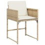 Set comedor de jardín 9 pzas con cojines ratán sintético beige de , Conjuntos de jardín - Ref: Foro24-3278151, Precio: 438,56...