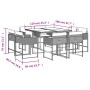 Set comedor de jardín 9 pzas con cojines ratán sintético beige de , Conjuntos de jardín - Ref: Foro24-3278151, Precio: 438,56...