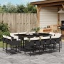 Set de comedor jardín 11 pzas con cojines ratán sintético negro de , Conjuntos de jardín - Ref: Foro24-3278153, Precio: 543,0...