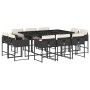 Set de comedor jardín 11 pzas con cojines ratán sintético negro de , Conjuntos de jardín - Ref: Foro24-3278153, Precio: 543,0...