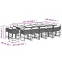 Set comedor de jardín con cojines 15 pzas ratán sintético gris de , Conjuntos de jardín - Ref: Foro24-3278179, Precio: 853,34...