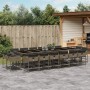 Set comedor de jardín 17 pzas y cojines ratán sintético gris de , Conjuntos de jardín - Ref: Foro24-3278191, Precio: 977,03 €...