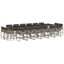 Set comedor de jardín 17 pzas y cojines ratán sintético gris de , Conjuntos de jardín - Ref: Foro24-3278191, Precio: 977,03 €...