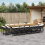 Set de muebles jardín 17 pzas con cojines ratán sintético negro de , Conjuntos de jardín - Ref: Foro24-3278198, Precio: 985,5...