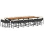 Set de muebles jardín 17 pzas con cojines ratán sintético negro de , Conjuntos de jardín - Ref: Foro24-3278198, Precio: 985,5...