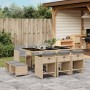 Set comedor de jardín 11 pzas con cojines ratán sintético beige de , Conjuntos de jardín - Ref: Foro24-3277919, Precio: 505,1...
