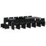Set de muebles jardín 17 pzas con cojines ratán sintético negro de , Conjuntos de jardín - Ref: Foro24-3277950, Precio: 983,9...