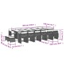Set de muebles jardín 17 pzas con cojines ratán sintético negro de , Conjuntos de jardín - Ref: Foro24-3277950, Precio: 983,9...
