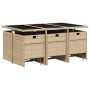 Set comedor de jardín 11 pzas con cojines ratán sintético beige de , Conjuntos de jardín - Ref: Foro24-3277739, Precio: 583,1...