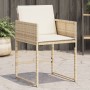 Sillas de jardín con cojines 4 uds ratán sintético beige de , Sillas de jardín - Ref: Foro24-4007479, Precio: 123,90 €, Descu...