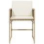Sillas de jardín con cojines 4 uds ratán sintético beige de , Sillas de jardín - Ref: Foro24-4007479, Precio: 123,90 €, Descu...