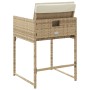 Sillas de jardín con cojines 4 uds ratán sintético beige de , Sillas de jardín - Ref: Foro24-4007479, Precio: 123,90 €, Descu...