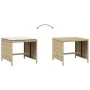Gartenhocker mit Kissen, 4 Stück, PE-Rattan, beige, 40x40x35 cm. von , Hocker für den Außenbereich - Ref: Foro24-4007487, Pre...